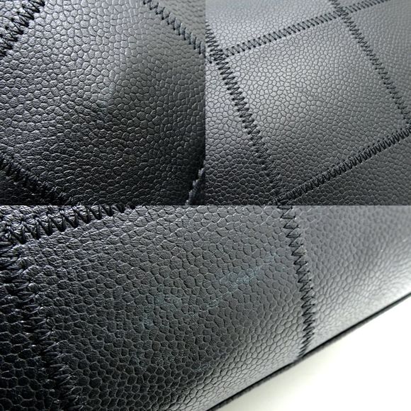 Chanel Chocolate Bar Tote Bag Soft Caviar Skin Black - Picture 5 of 7